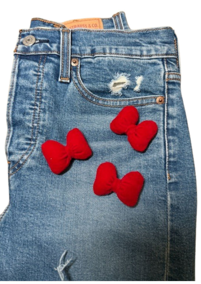 Jeans Levi’s Fiocchi Rossi Peluche GLM COUTURE💗