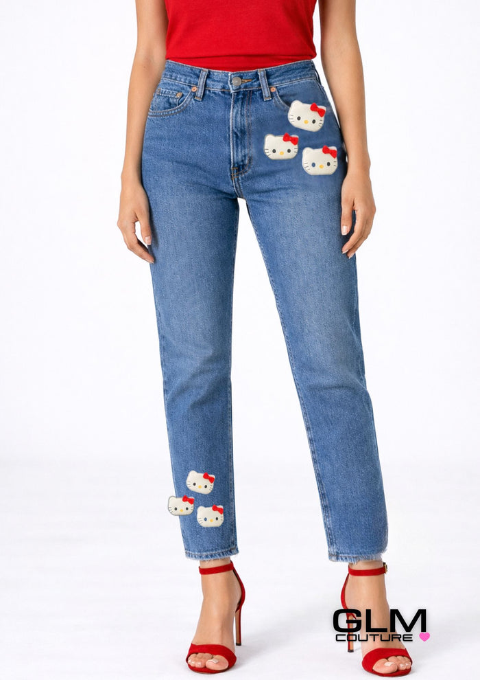 Jeans Levi’s Hello KItty Peluche GLM COUTURE💗
