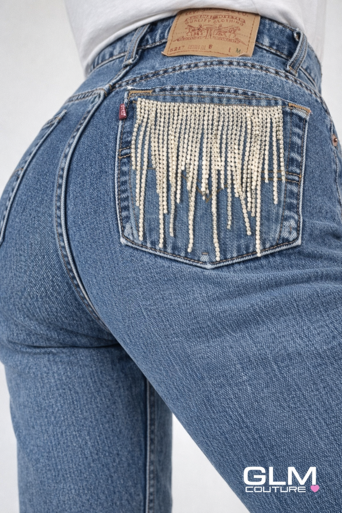 Jeans Levi’s Luxury Strass GLM COUTURE💗