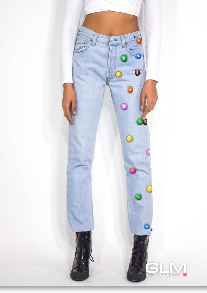 Jeans Levi’s M&M GLM COUTURE💗