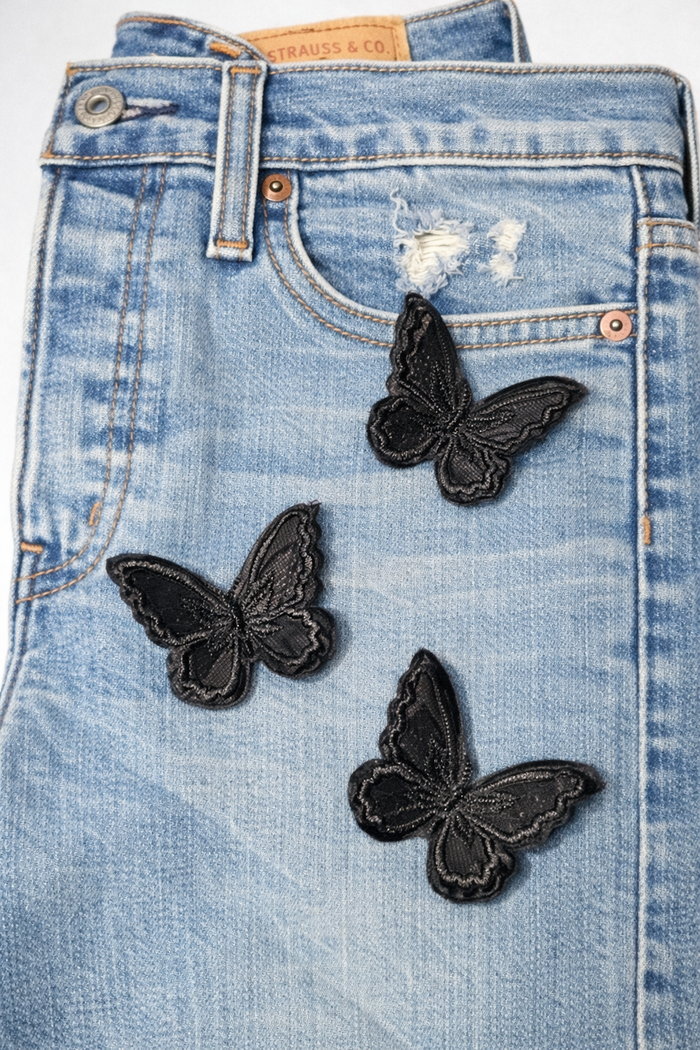 Jeans Levi’s Multi Farfalle 3D GLM COUTURE💗