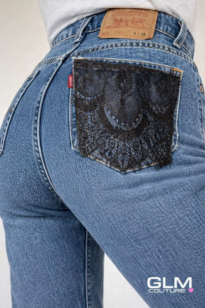 Jeans Levi’s Pizzo GLM COUTURE💗