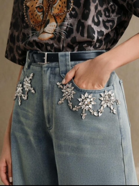 Jeans Palazzo Luxury - Glm Couture