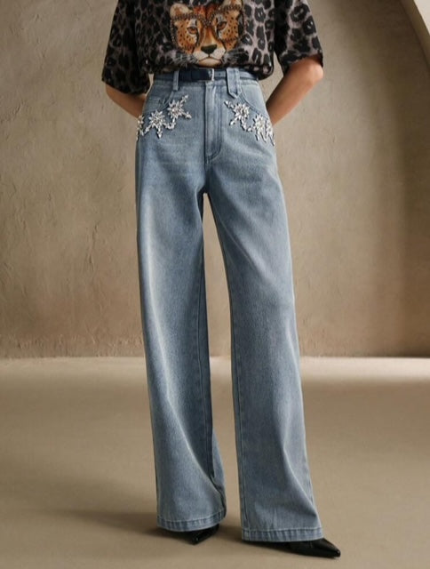 Jeans Palazzo Luxury - Glm Couture