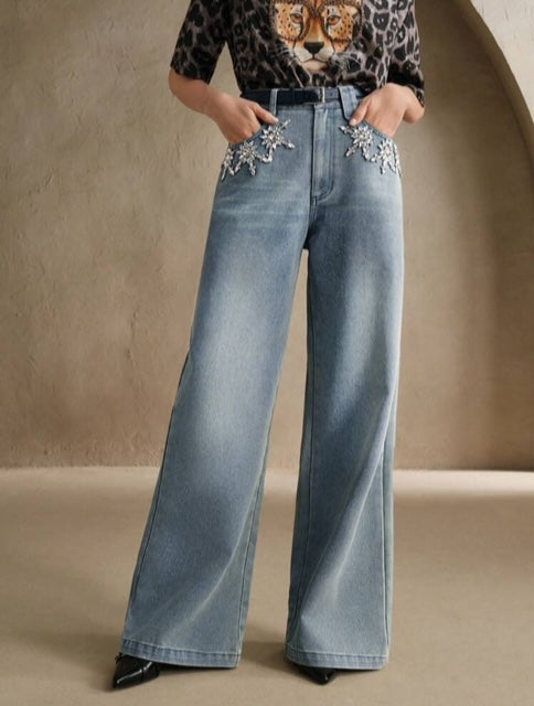 Jeans Palazzo Luxury - Glm Couture