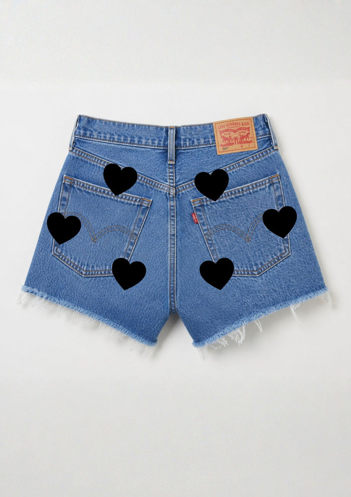 Jeans Shorts Levi’s Cuori Neri