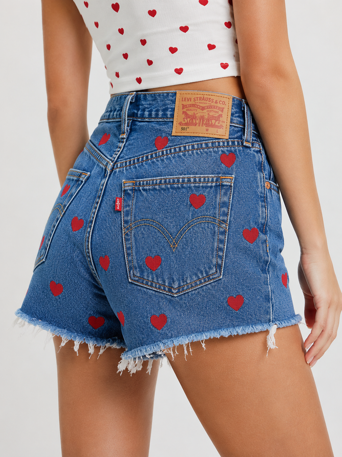 Jeans Shorts Levi’s Cuoricini