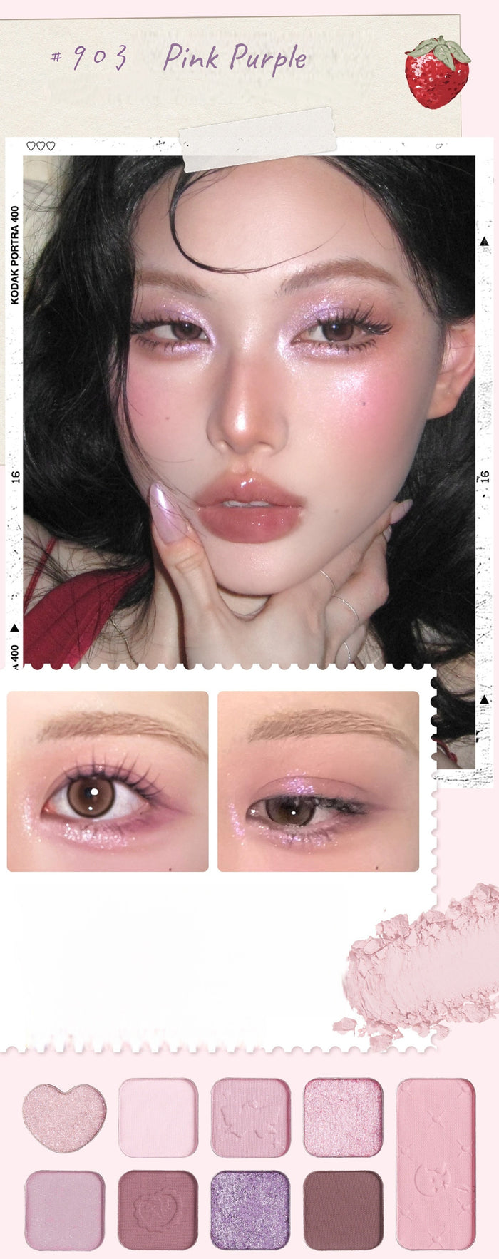 JILL LEEN Little Bear 9-color Eyeshadow Makeup Palette T5616