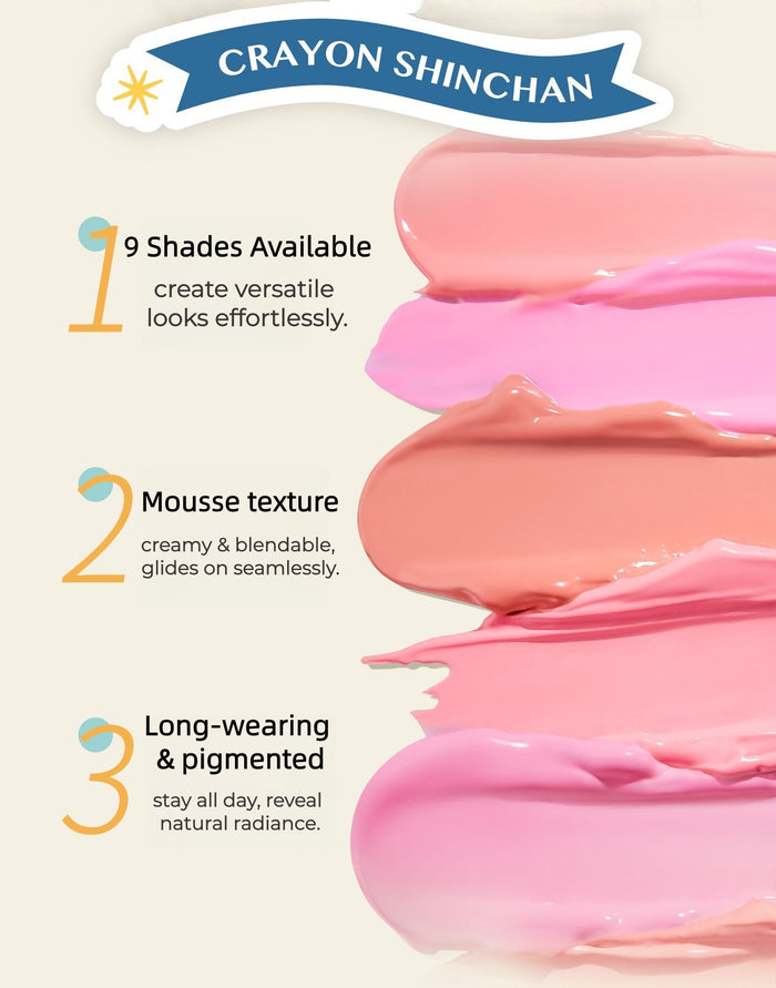 JILL LEEN X Crayon Shin-chan Long-wear Smooth Blusher Cream T5632
