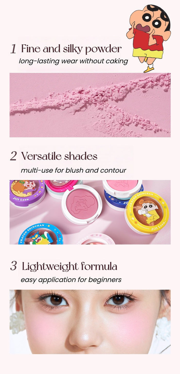 JILL LEEN X Crayon Shin-chan Matte Single-color Blusher Palette T5630