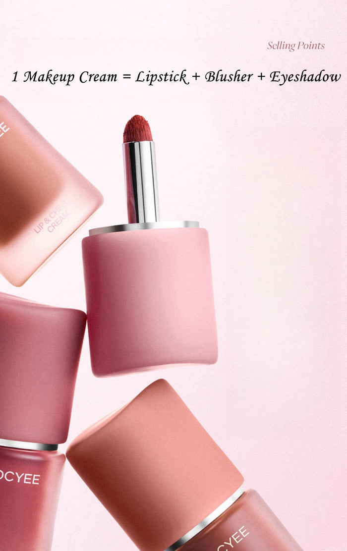 JOOCYEE Multi-Use Makeup Cream for Lipstick & Blusher & Eyeshadow T4364