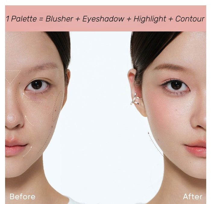 JUDYDOLL Bluhsher & Highlighter Makeup Palette T4491