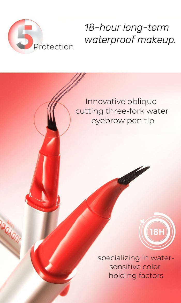 JUDYDOLL Long-wear Airy Double-head Three-fork Eyebrow Pen T4570