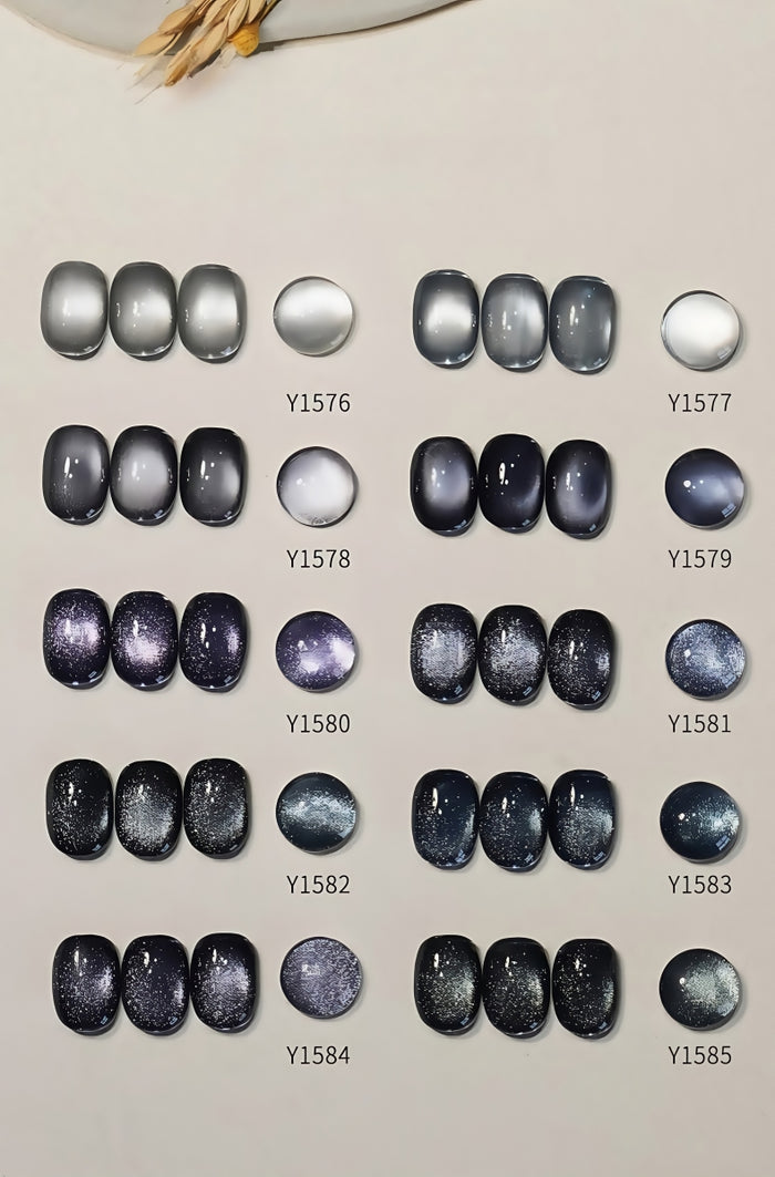 KellyKessa 15ml Black Pearl Collection Cat Eye Gel Polish T4504