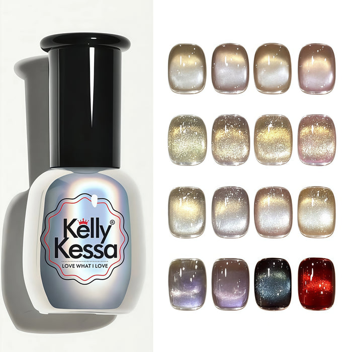KellyKessa 15ml Peach Bobo Collection Cat Eye Gel Polish T4461