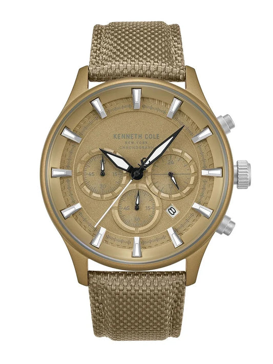 Kenneth Cole Quartz Khaki Round Dial Sports Watch - KCWGO0058403MNW