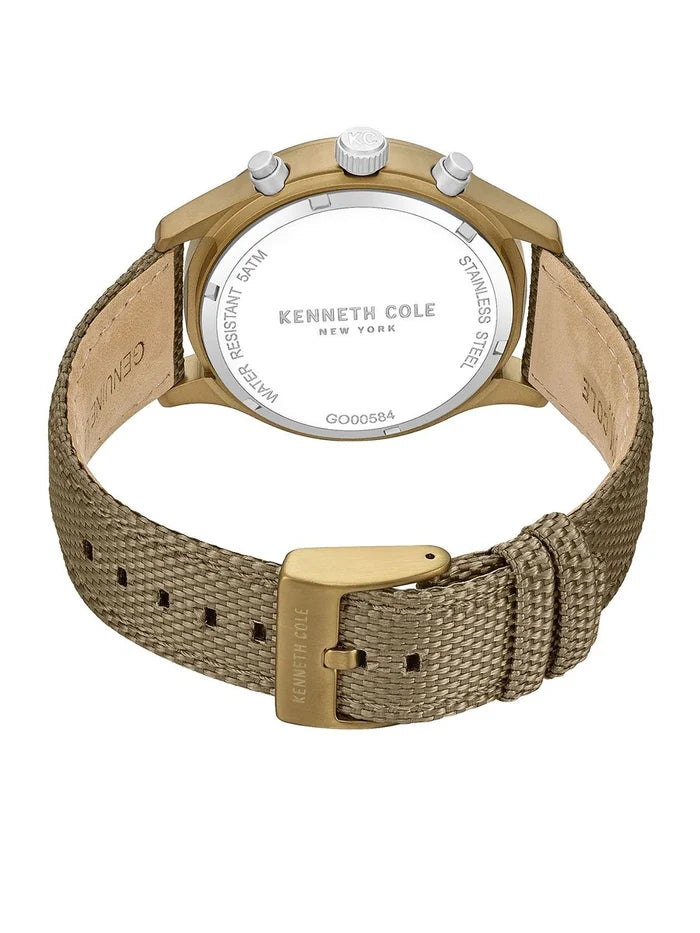 Kenneth Cole Quartz Khaki Round Dial Sports Watch - KCWGO0058403MNW