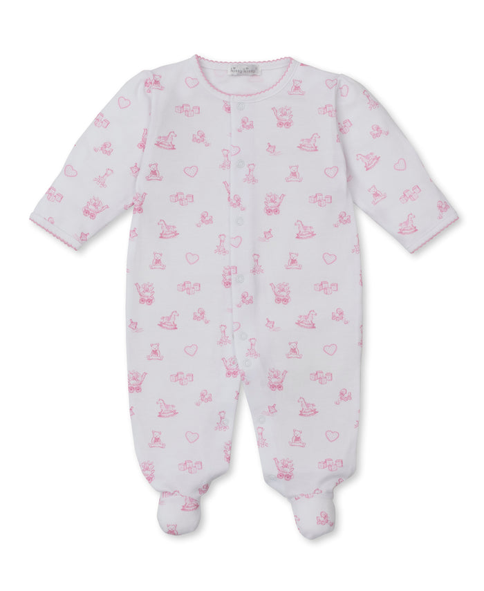 Kissy Kissy Pink Rocking Horse Print Footie