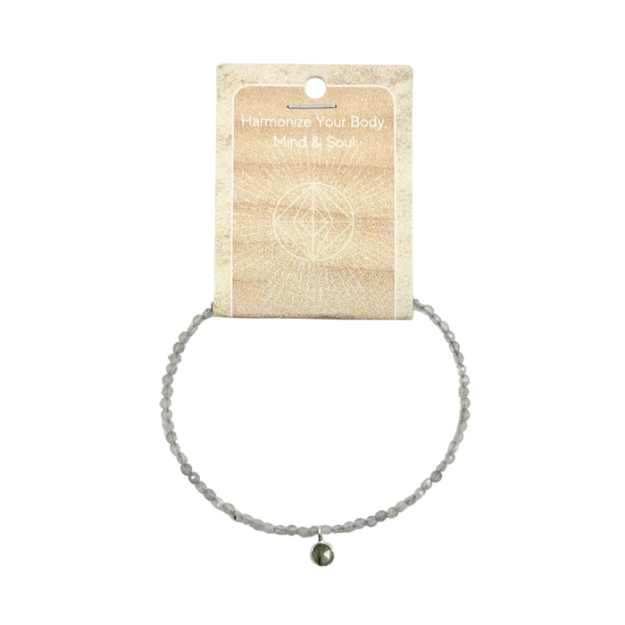 Labradorite Faceted Stone & Charm Bracelet
