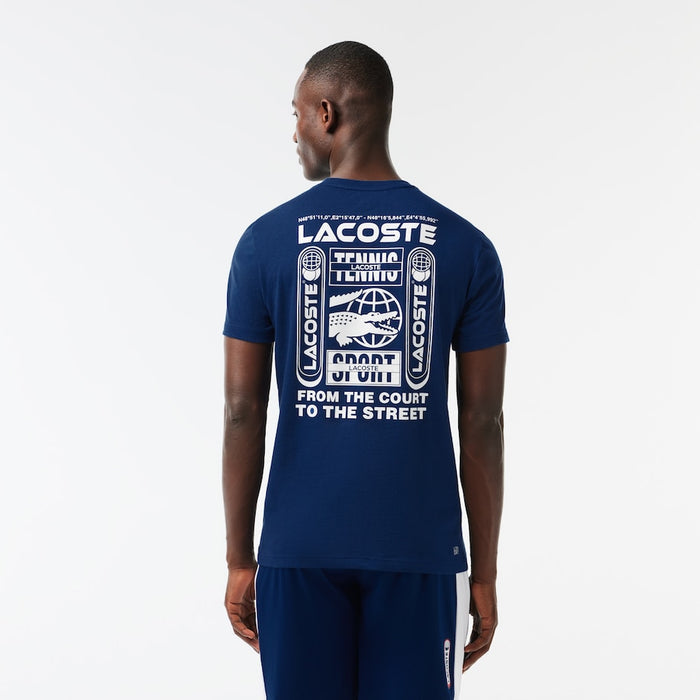 Lacoste Tennis x Daniil Medvedev Regular Fit T-shirt Navy Blue