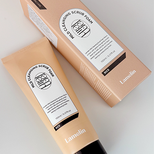 LAMELIN Mild Cleansing Scrub Foam Rice غسول مقشر للبشرة بالرز