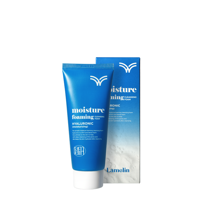 LAMELIN Moisture Foaming Cleansing Foam Hyaluronic Moisturizing غسول البشرة الرغوي بالهايلرونك اسد