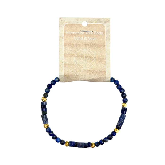 Lapis Lazuli Disc Stone Bracelet