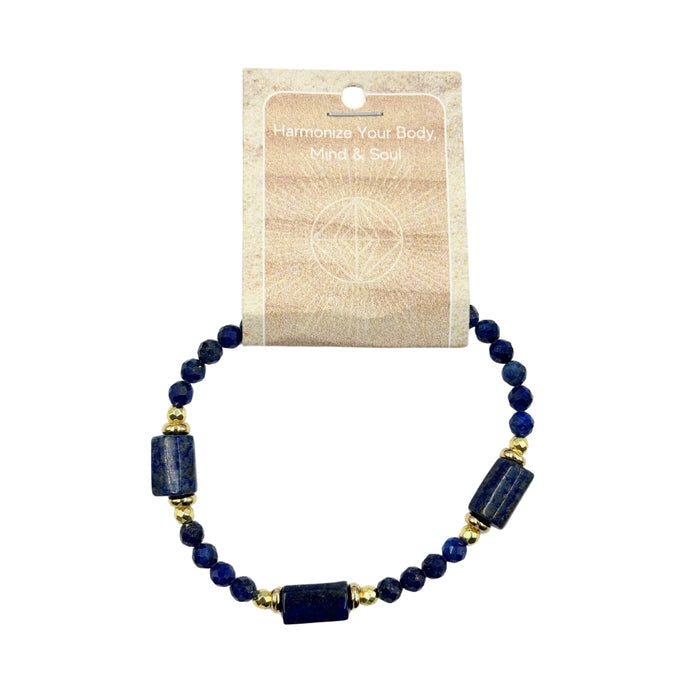 Lapis Lazuli Hexagon Stone Bracelet