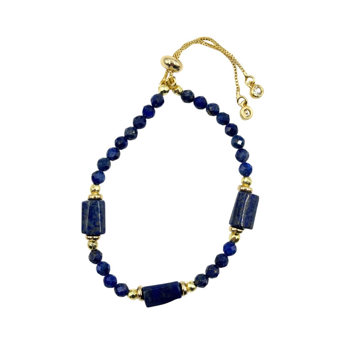 Lapis Lazuli Hexagon Stone Bracelet