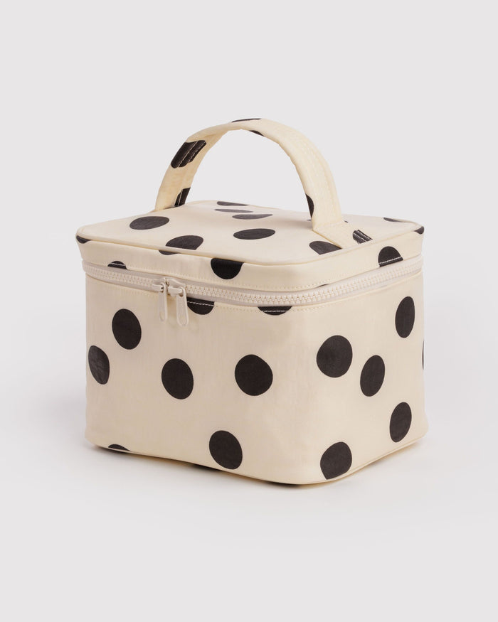 Cream and Black Polka Dot