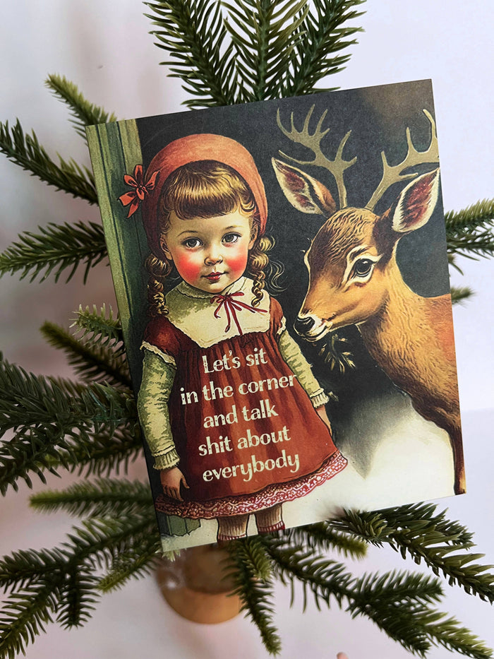 Let's Talk Shit Greeting Card