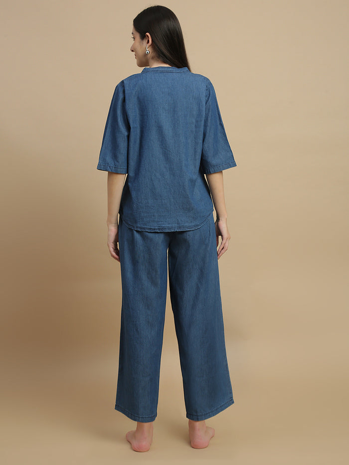Premium denim co ord set for women elegant daily style