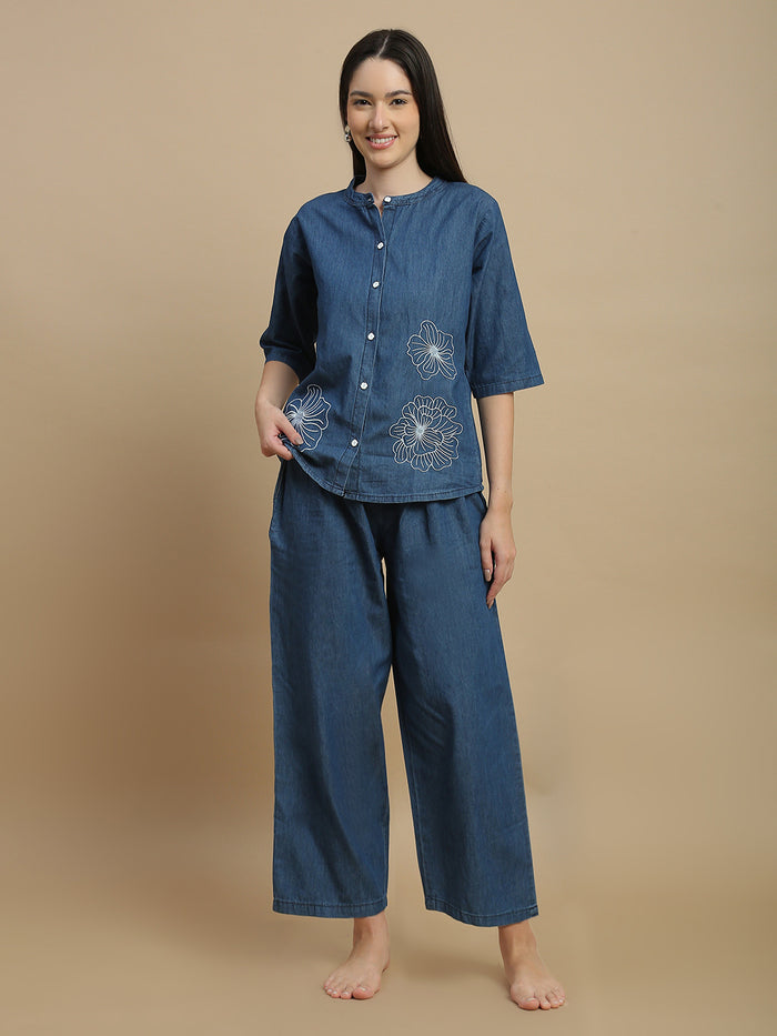 Premium denim co ord set for women elegant daily style