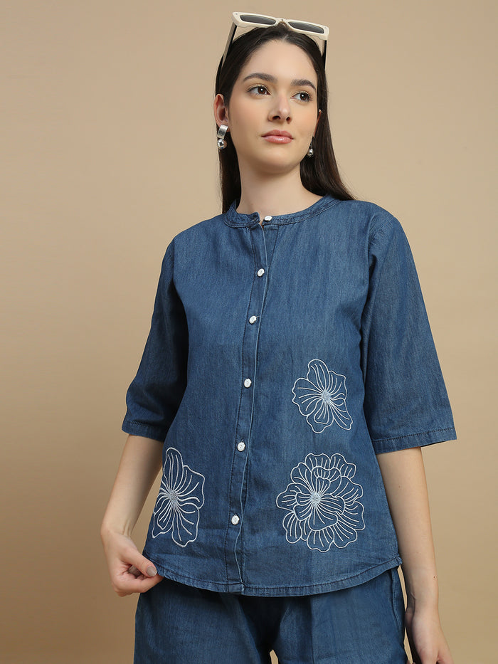 Premium denim co ord set for women elegant daily style