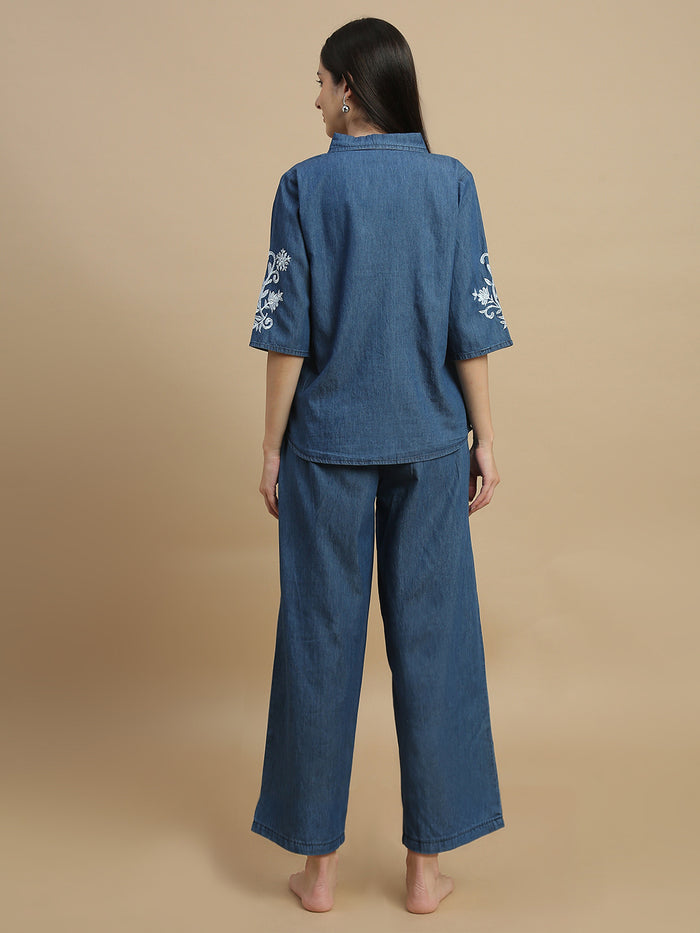 Denim co ord set for women casual travel wear online