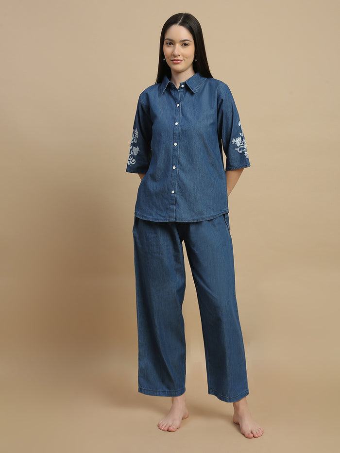 Denim co ord set for women casual travel wear online