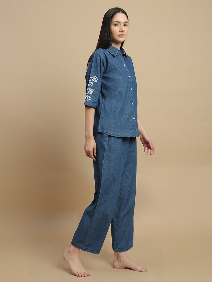 Denim co ord set for women casual travel wear online