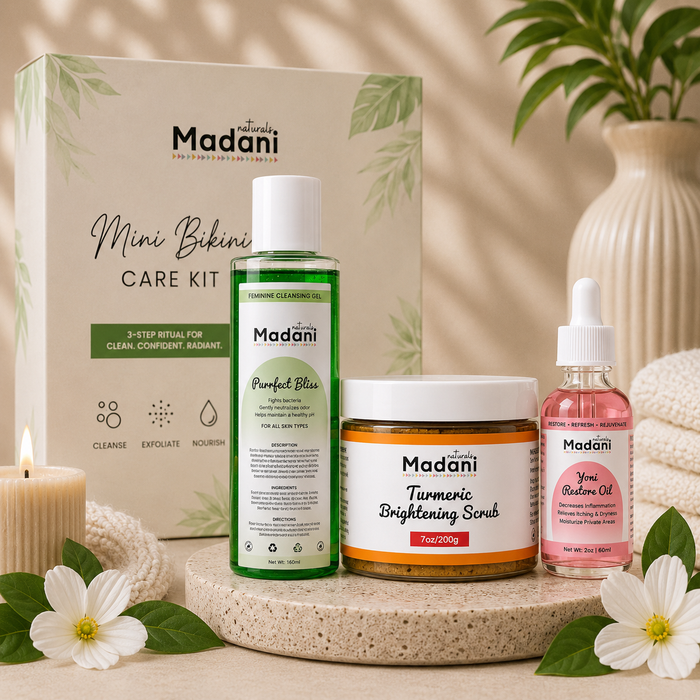 Madani Naturals Mini Bikini Care Kit for Hyperpigmentation, Dark spot Eraser, Dark armpits