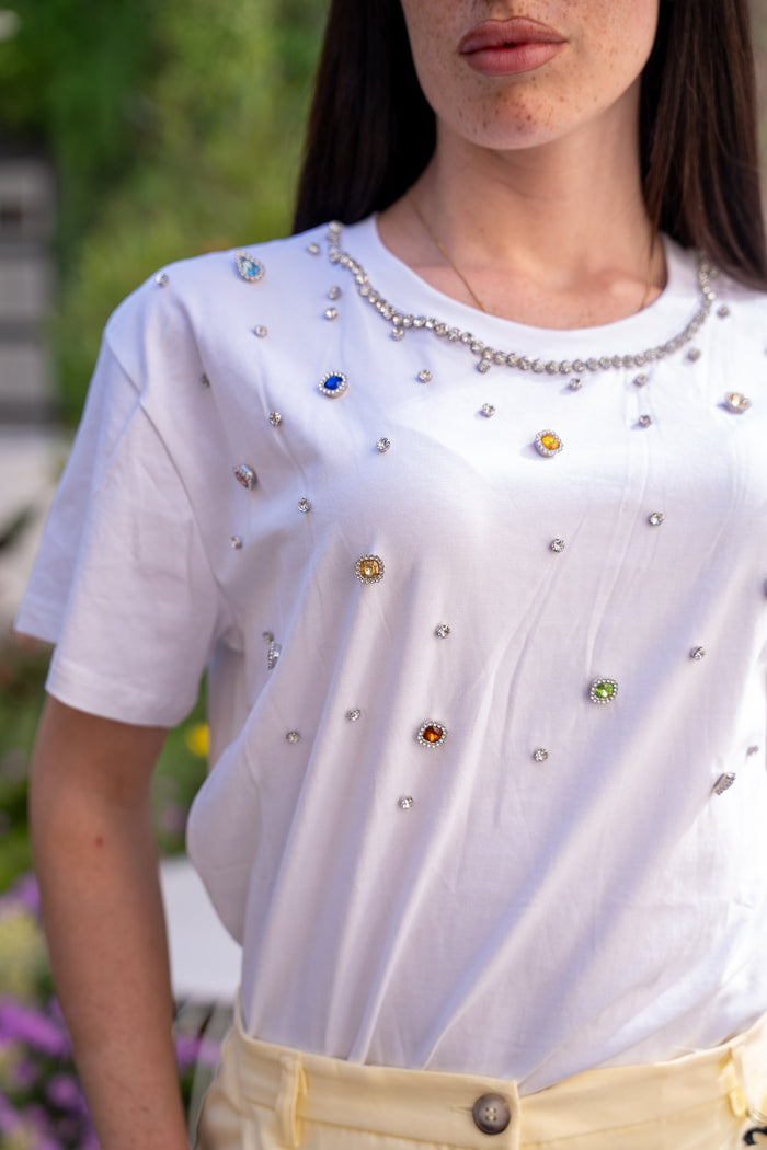Maglia Strass Multicolors - Glm Couture