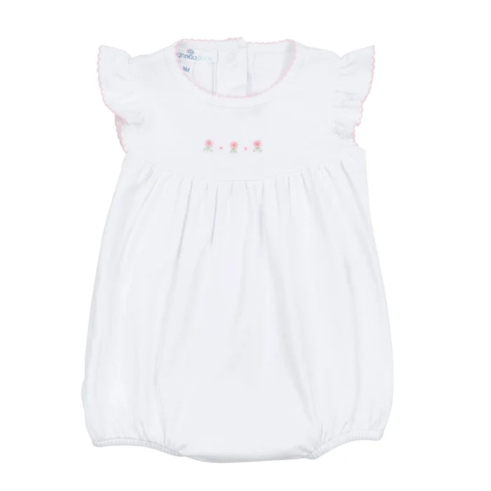 Magnolia Baby Juliette's Classic Flutters Bubble-White Emb