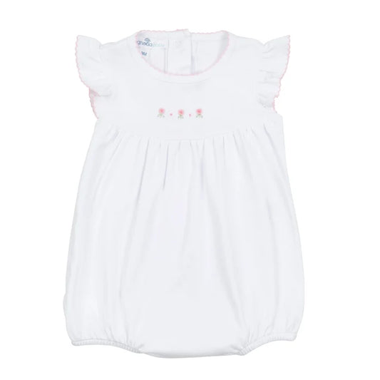 Magnolia Baby Juliette's Classic Flutters Bubble-White Emb