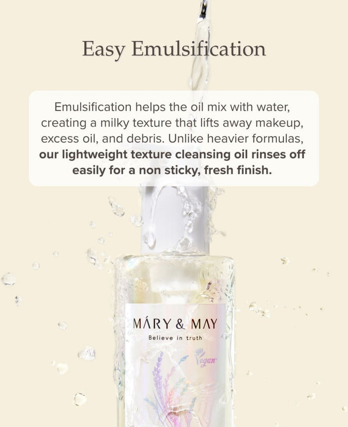 Mary&May Rice Glutathione LHA Glutathione Cleansing Oil 200ml زيت التنظيف بالجلوتاثيون LHA من ماري آند ماي رايس - Princess Cosmetics Qatar