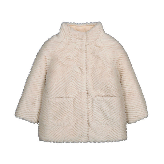 Mayoral Cream Fur Coat