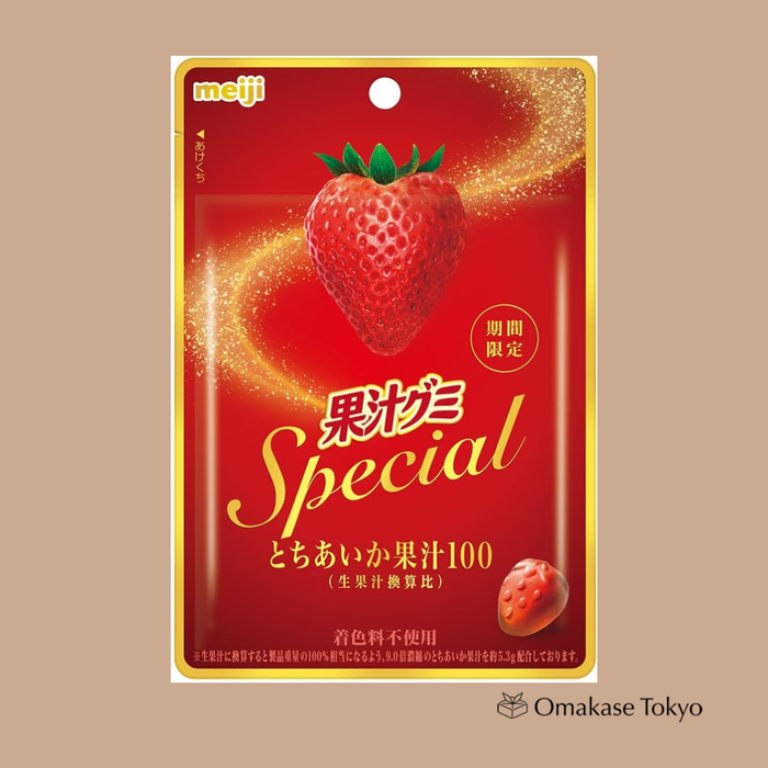 Meiji Juice Gummy Elastic Plus Strawberry