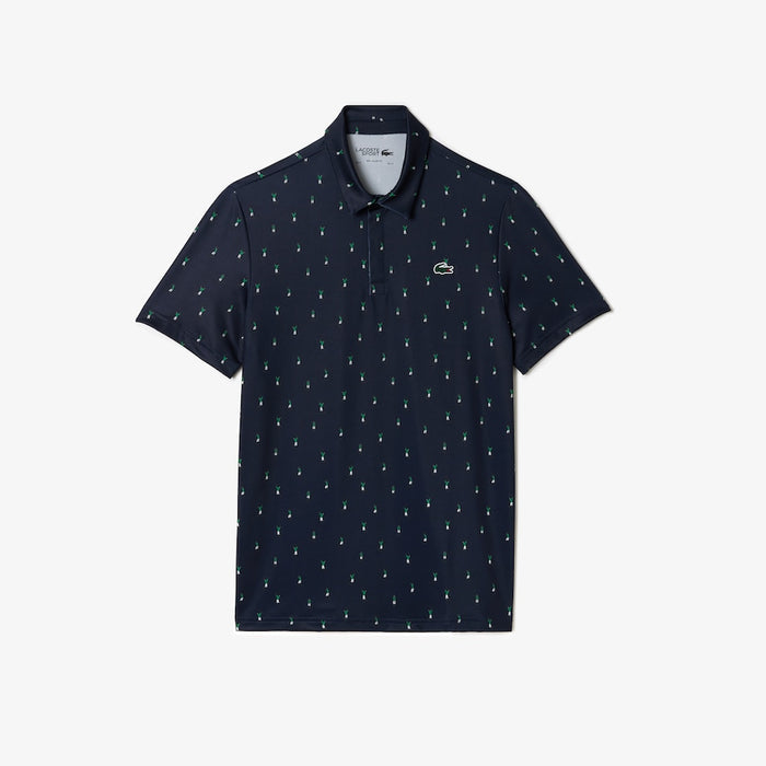 Men’s Golf Printed Recycled Polyester Polo Navy Blue