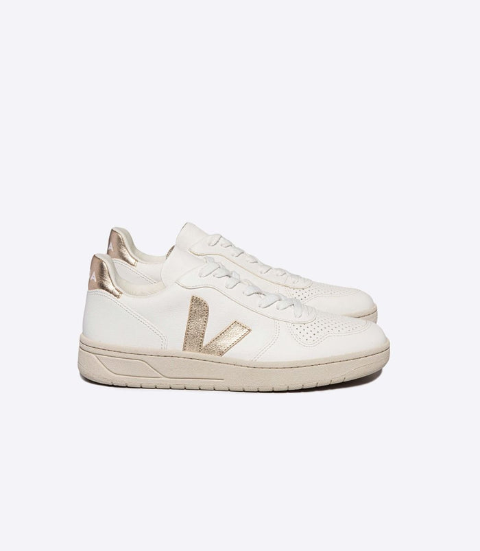 Men's V-10 Chromefree Leather White Platine