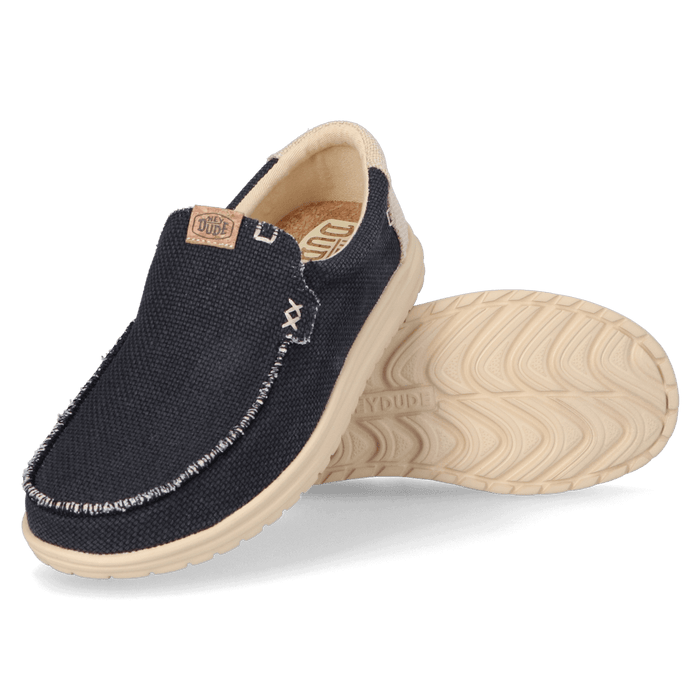 Mikka Braided Heren Instappers Black/Boulder Tan