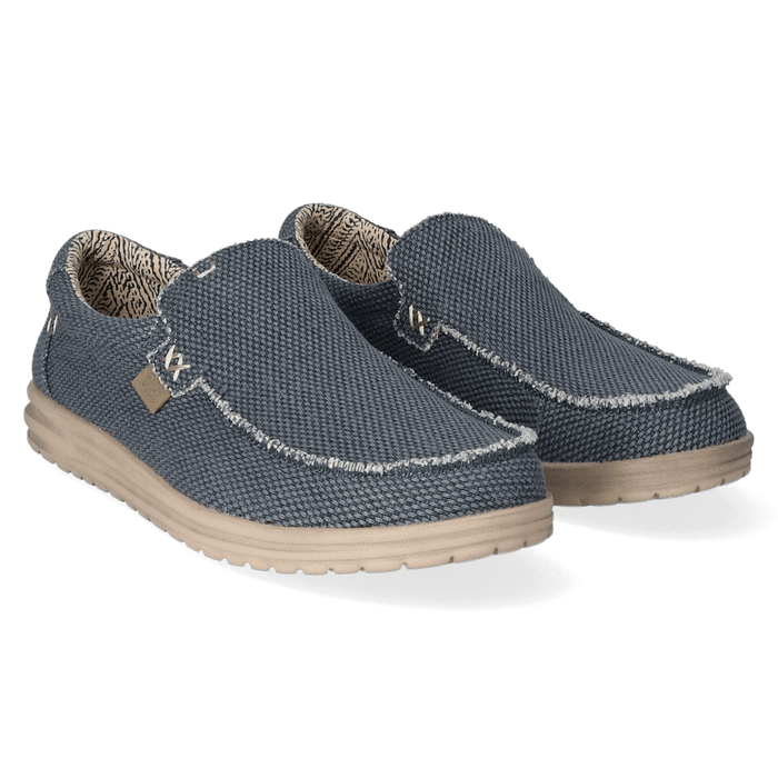 Mikka Braided Heren Instappers Deep Blue