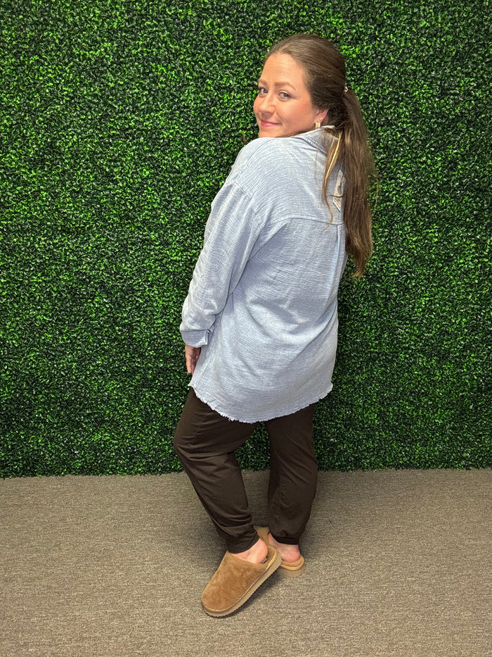 Mineral Washed Button Down-Easel