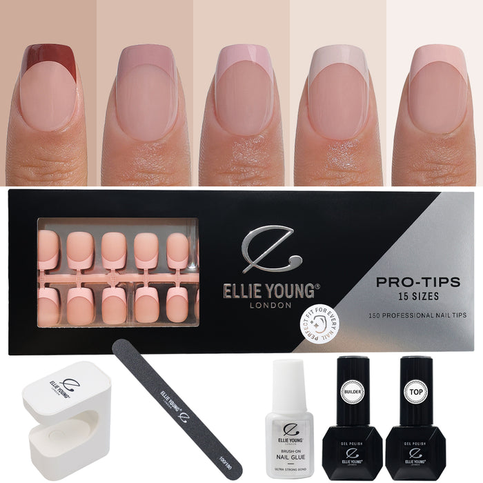 Mocha Nude French Tips | Short Square | ProTips